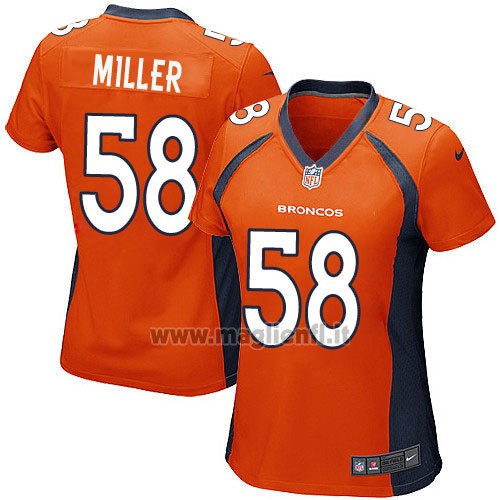 Maglia NFL Game Donna Denver Broncos Miller Arancione